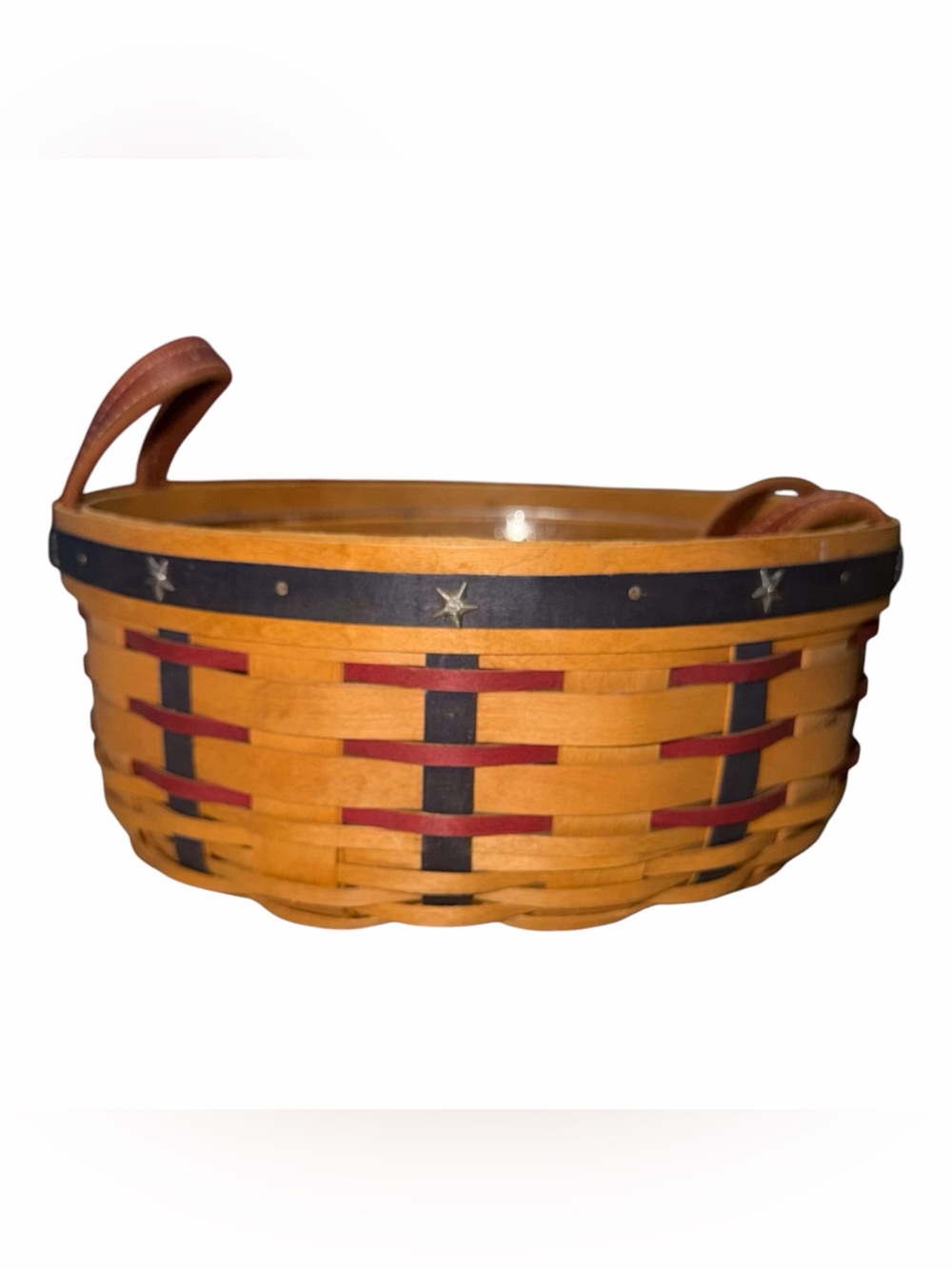 VINTAGE Longaberger Proudly American Button Basket 2004